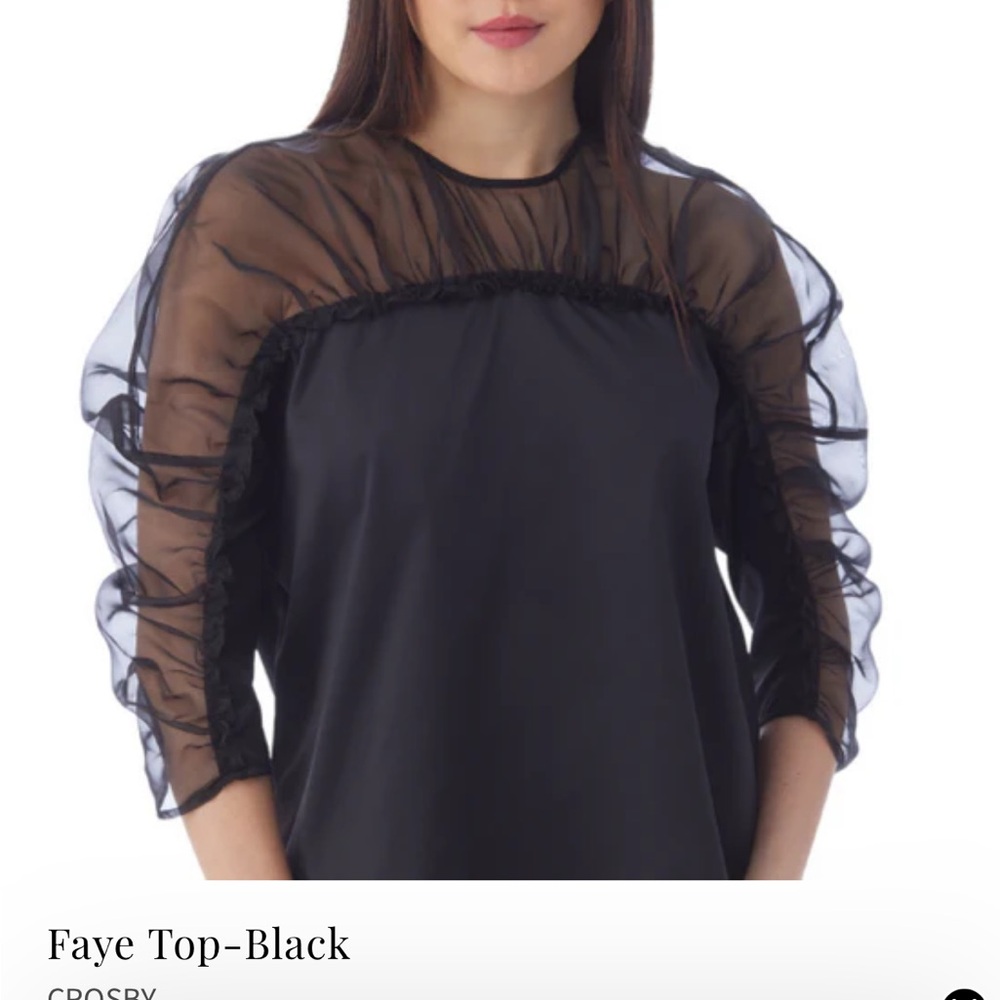 CROSBY by Mollie Burch Black Faye Top